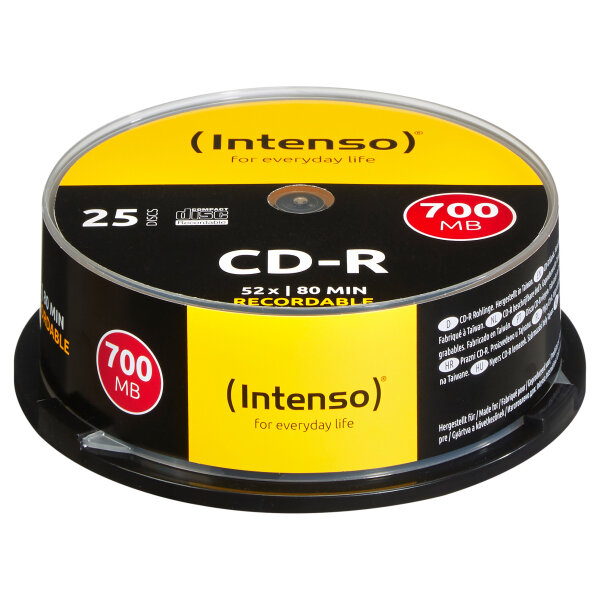 Intenso CD-R 80 / 700MB 52x Speed, Cakebox Spindel