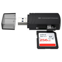 CONCEPTRONIC Kartenleser USB-A3.2->TF/Micro-SD4.0 schwarz