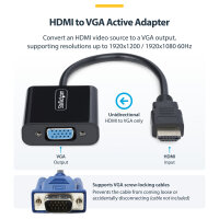 StarTech HDMI to VGA Adapter, 1080p, Active Video Converter - Videoadapter - HDMI männlich zu HD-15 (VGA)