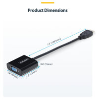StarTech HDMI to VGA Adapter, 1080p, Active Video Converter - Videoadapter - HDMI männlich zu HD-15 (VGA)