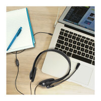 Logilink Stereo-Headset, 1x 3,5-mm-Klinke Bügelmikro Eco-Box