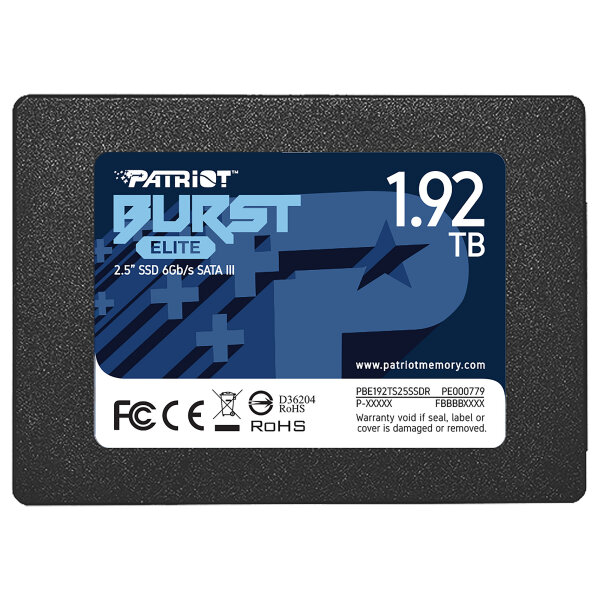 Patriot Burst Elite 1,92 TB (schwarz, SATA 6 Gb/s, 2,5")