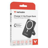 Verbatim Power Bank mit Standfu mag.wireless 10000mA schw. 32264