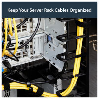 STARTECH.COM Vertikaler Kabelordner mit D-Hacken - 0U - 1,8m - Rack Kabelmanager