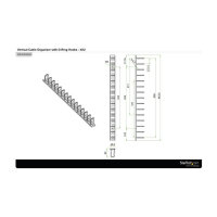 STARTECH.COM Vertikaler Kabelordner mit D-Hacken - 0U - 1,8m - Rack Kabelmanager