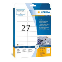 HERMA Textil/Namensetiketten A4 63,5x29,6mm weiß...