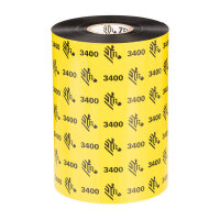 Zebra 3400 Wax/Resin - Schwarz - 83 mm x 450 m