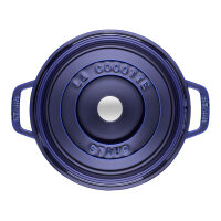 Staub La Cocotte 26cm rund dunkelblau. Gusseisen