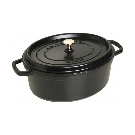 Staub La Cocotte 31cm oval. schwarz. Gusseisen