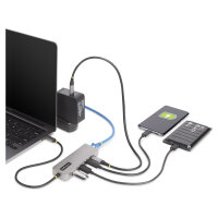 StarTech.com 3-Port USB-C Hub, 2.5GbE,100W Power Delivery, USB 3.2 10Gbps - Hub - kompakt - 1 x USB-C + 3 x USB 3.1 + 1 x 2.5GBase-T - Desktop