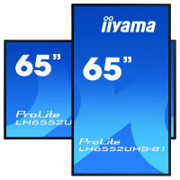 IIYAMA LH6552UHS-B1 165.10cm 65Zoll UHD IPS Landscape and Portrait 500cd/m2 DVI-I VGA DP 3xHDMI DP MST 2xUSB2.0 LAN/RS232 PC-Slot