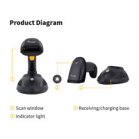 Equip Barcode Handscanner 2D Laser Wireless USB schwarz