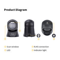 Equip 2D-Omni-Direkt. Desktop Barcodescanner USB schwarz