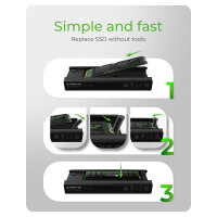 ICY BOX M.2 NVMe & SATA Docking, USB 3.2 Gen 2...