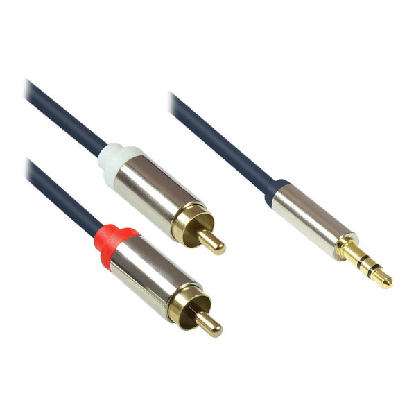 Good Connections Audiokabel 3-pol. 3.5mm-St.-2xRCA St. 2m