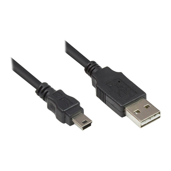 Good Connections USB2.0 Kabel EASY A-Mini B5pol. schw. 0,5m