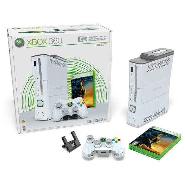 MEGA Microsoft Xbox 360 Spielset mit Lichtern fr Sammler (1342 Teile)