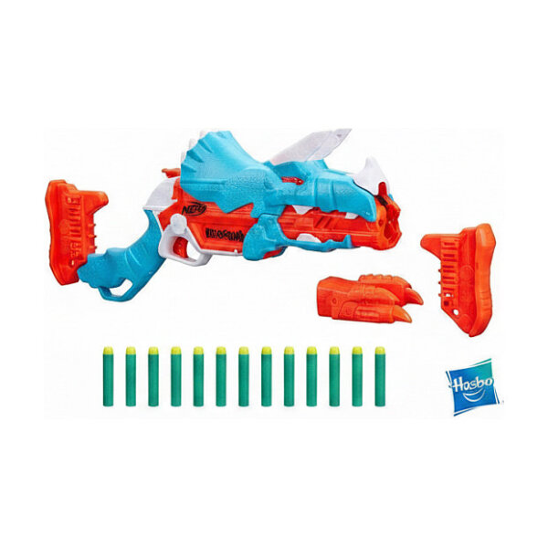 Nerf DinoSquad Tricera-Blast, Nerf Gun (hellblau/orange)