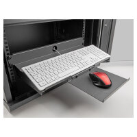 19? Fachboden für Tastatur und Maus 1 HE dunkelgrau