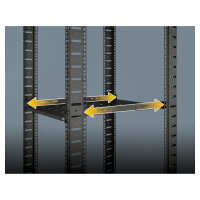 INTELLINET 19"Fachboden variable Schienen 750mm tief schwarz
