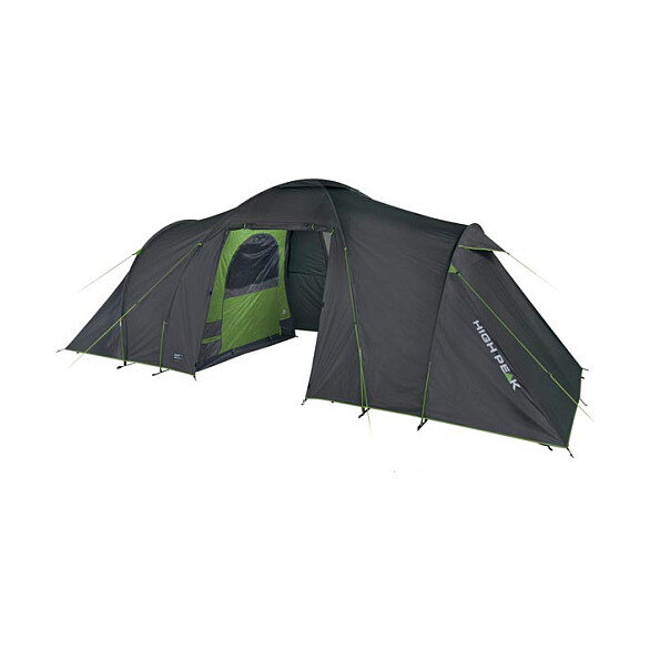 High Peak Kuppelzelt Como 4.0 (dunkelgrau/grn, mit 2 Schlafrumen)