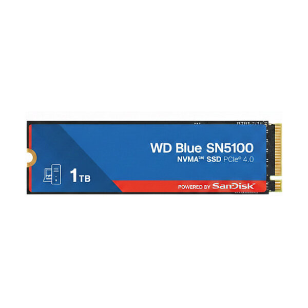 M.2 1TB SanDisk WD Blue SN5100 NVMe BLK NVMe / 2280 / PCIe Gen4 / 5150MB/s Read / 4900MB/s Write