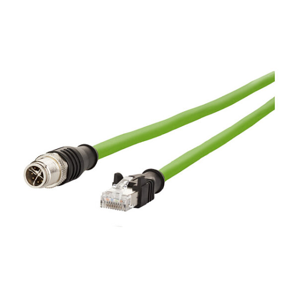 METZ CONNECT Verbindungsleitung M12 ST-RJ45 ST 8-pol X-kodiert gerade-gerade 1m