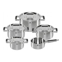 Pure Kochgeschirrset 5-tlg. 18/10 Edelstahl silber