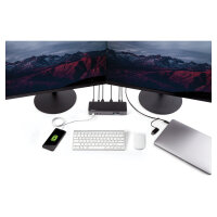 D StarTech Universal Laptop Dockingstation - USB-C & USB 3.0 Dock - Dual 4K - Mac Windows & Chrome OS - DK30C2DPPDUE