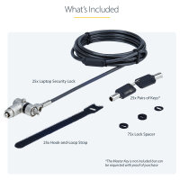 StarTech 25-Pack Universal Laptop Lock 6.6ft (2m)