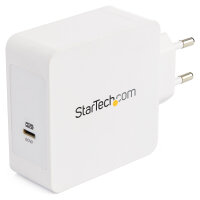 StarTech KAB StarTech USB C Wall Charger, USB C Laptop Charger 60W PD, 6ft/2m Cable, Universal Compact Type C Power Adapter