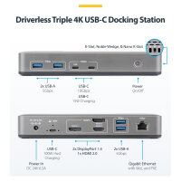 D StarTech 3X MONITOR USB-C DOCK 100W PD