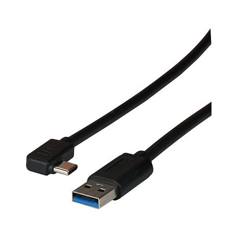 EFB USB 3.2 Gen1 5Gbit 3A Anschlusskabel Typ-A Stecker - Typ-C Stecker 90 Grad 3m