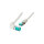 EFB RJ45 Patchkabel S/FTP Cat.6A LSZH einseitig 90 Grad gewinkelt 5m grau