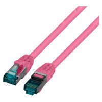 EFB RJ45 Patchk. S/FTP Cat.6A LSZH Cat.7 Rohk. 7.50m magent