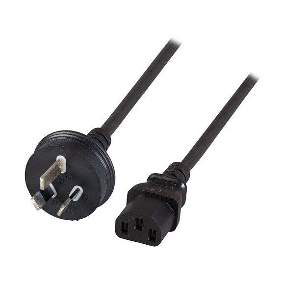 EFB Netzkabel Australien AS3112 - C13 180°,sw,1.8m,3x0.75mm
