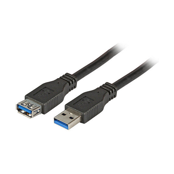EFB USB3.0 Verlängerungskabel A-A St-Bu 5,0m schwarz Premium