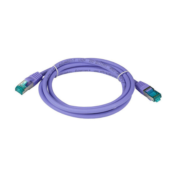 EFB RJ45 Patchk. S/FTP Cat.6A LSZH Cat.7 Rohk. 10.00m violet