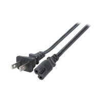 EFB Netzkabel USA/NEMA 5-15P-C7 180°,sw,1.8m,SPT-2...