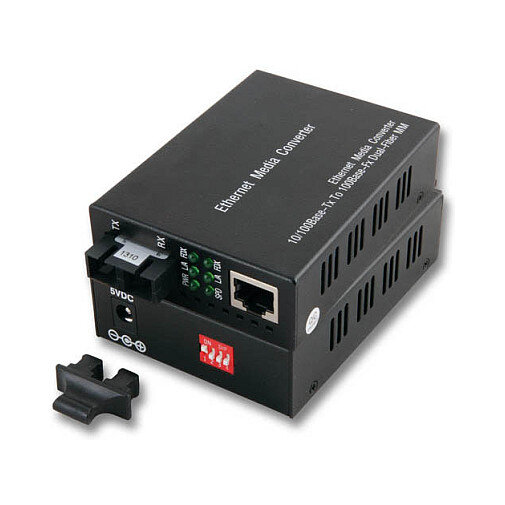 Medienkonverter Fast Ethernet RJ45 auf Multimode SC 100FX 2KM inklusive Netzteil