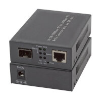 Media Konverter 1x100/1000Mbit Rj45,1 x Gigabit SFP Port