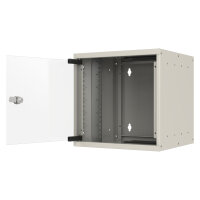 10" Wandgehäuse 6HE Tiefe 300mm 1-teilig RAL9010