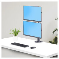 STARTECH.COM Dual Monitorhalterung 124,46cm 49Zoll fur 2 Vertikal Gestapelte Monitore 2x 16 kg VESA Bildschirmhalterung-Monitorarm