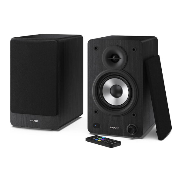 Bookshelf Speakers, 2-way, 2.0 channels, wired and wireless, 60 W, black