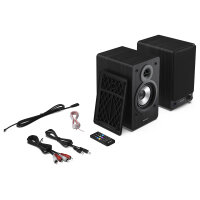 Bookshelf Speakers, 2-way, 2.0 channels, wired and wireless, 60 W, black