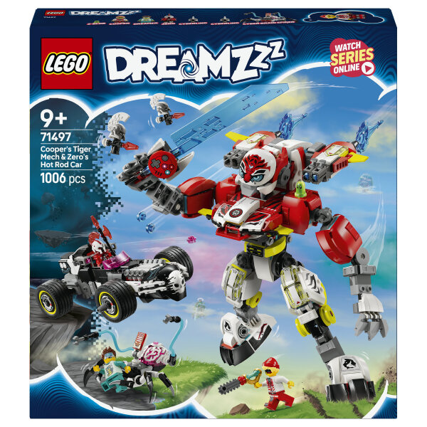LEGO 71497 DREAMZzz Coopers Tiger-Mech und Zeros Hot Rod Auto