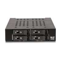 3.5? Wechselrahmen für 4 x M.2 NVMe SSD mit OcuLink SFF-8612 Anschluss
