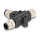 M12 T-Splitter A-kodiert 4 Pin 1 x Stecker zu 1 x Stecker und 1 x Buchse Parallelschaltung