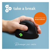 R-Go Maus HE ergonomisch links Bluetooth mittel schw./silb retail