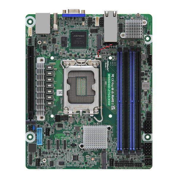 ASRock Mainboard W680D4ID-2T/G5/X550 mini-DTX Sockel 1700 DDR5-only Single